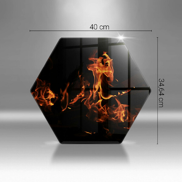 Skleněná deska do kuchyně Zapal živý plamen
