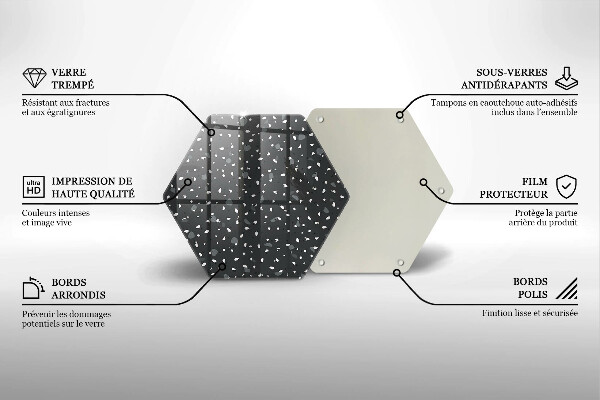 Skleněná deska do kuchyně Dekorativní kámen