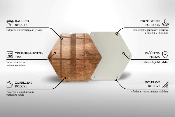 Skleněná deska do kuchyně Textura dřeva