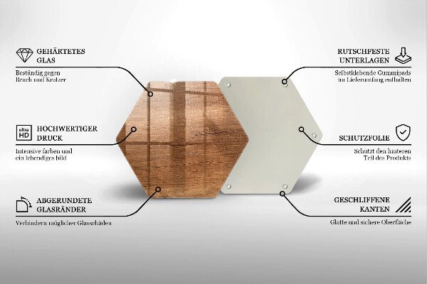 Skleněná deska do kuchyně Textura dřeva