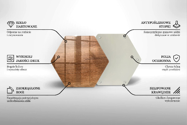 Skleněná deska do kuchyně Textura dřeva