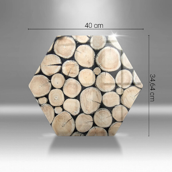 Skleněná deska do kuchyně Dřevěné kmeny stromů