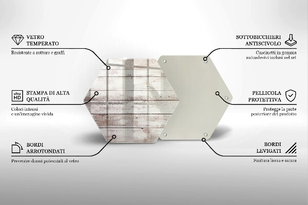 Skleněná deska do kuchyně Staré dřevěné desky