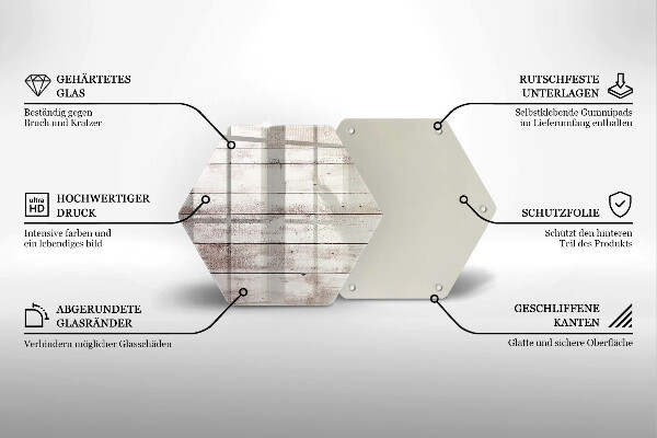 Skleněná deska do kuchyně Staré dřevěné desky