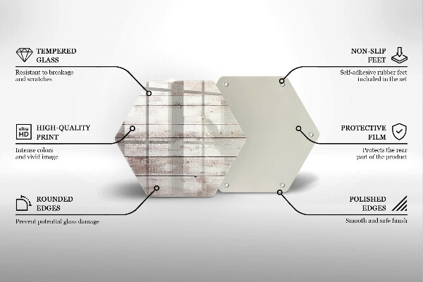 Skleněná deska do kuchyně Staré dřevěné desky