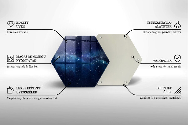 Skleněná deska do kuchyně Vesmír a hvězdy