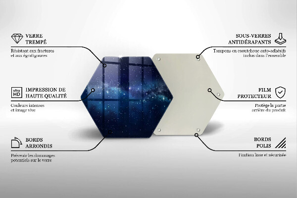 Skleněná deska do kuchyně Vesmír a hvězdy