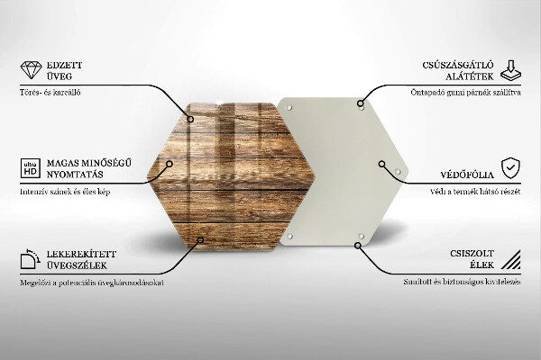 Skleněná deska do kuchyně Desky s texturou dřeva