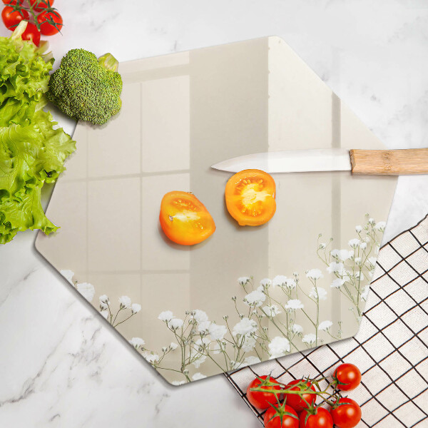 Skleněná deska do kuchyně Sádrové boho květiny