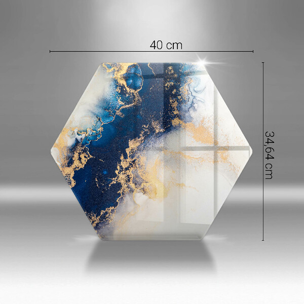 Skleněná deska do kuchyně Abstrakce s modrou