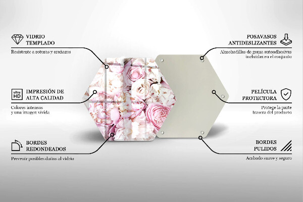 Skleněná deska do kuchyně Pivoňková kytice