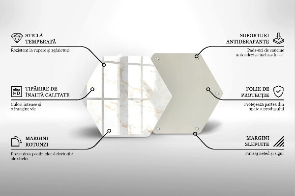 Skleněná deska do kuchyně Elegantní mramorový kámen