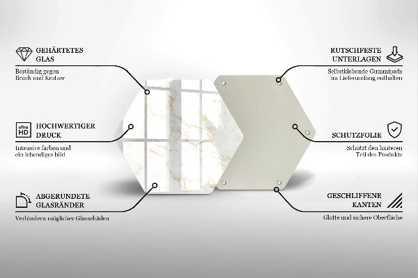 Skleněná deska do kuchyně Elegantní mramorový kámen