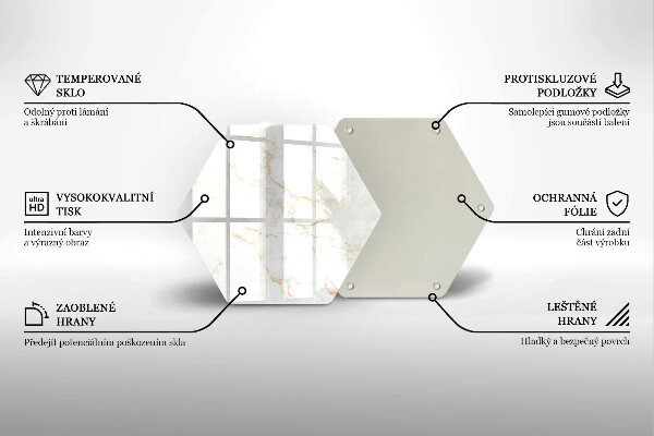 Skleněná deska do kuchyně Elegantní mramorový kámen