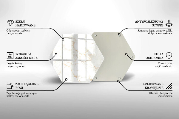 Skleněná deska do kuchyně Elegantní mramorový kámen