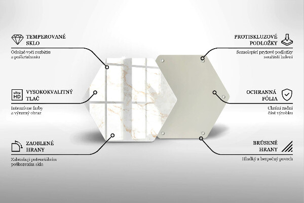 Skleněná deska do kuchyně Elegantní mramorový kámen