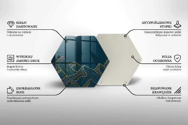 Skleněná krájecí deska Abstraktní hory