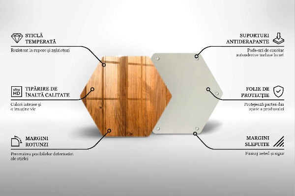 Skleněná krájecí deska Dřevěná prkna