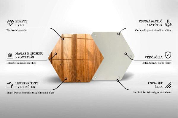 Skleněná krájecí deska Dřevěná prkna