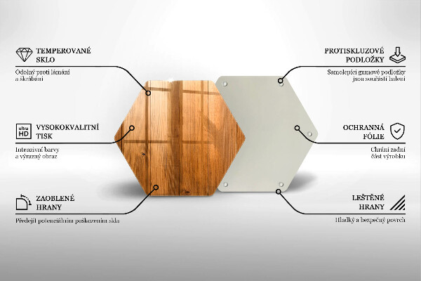 Skleněná krájecí deska Dřevěná prkna