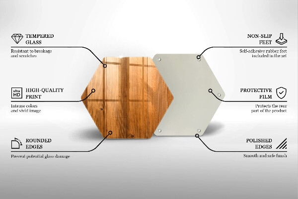 Skleněná krájecí deska Dřevěná prkna