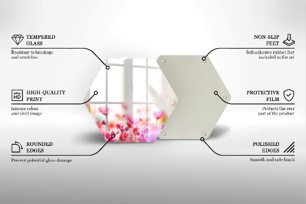 Skleněná krájecí deska Květinová louka