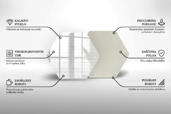 Skleněná krájecí deska Moderní světlé desky