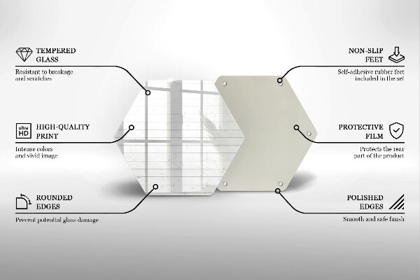 Skleněná krájecí deska Moderní světlé desky