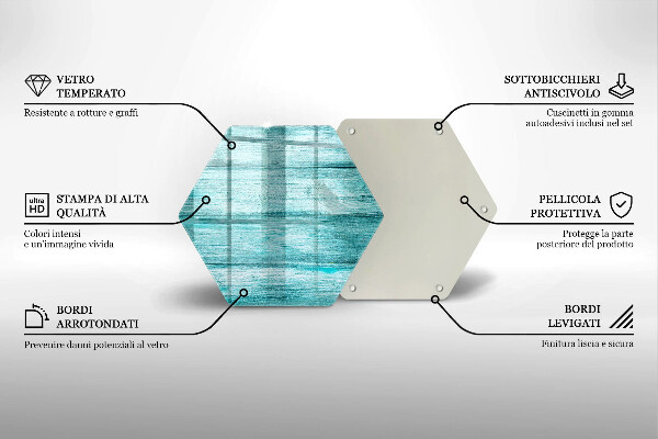 Skleněná krájecí deska Vintage dřevěné desky