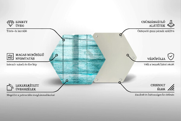 Skleněná krájecí deska Vintage dřevěné desky