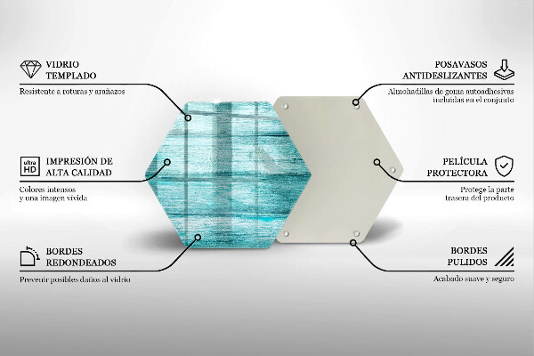 Skleněná krájecí deska Vintage dřevěné desky