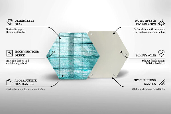 Skleněná krájecí deska Vintage dřevěné desky