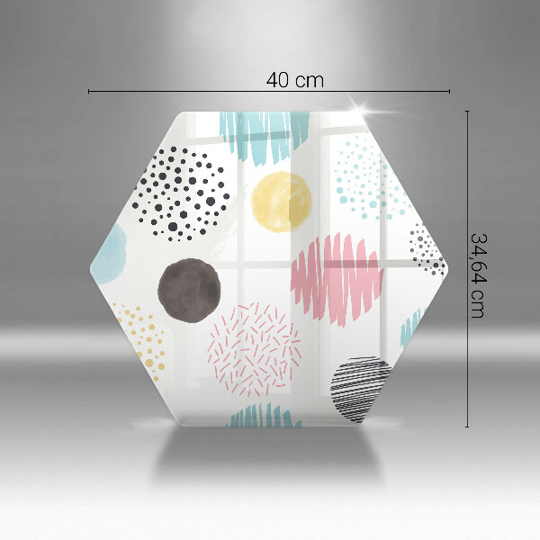 Skleněná krájecí deska Malované tvary