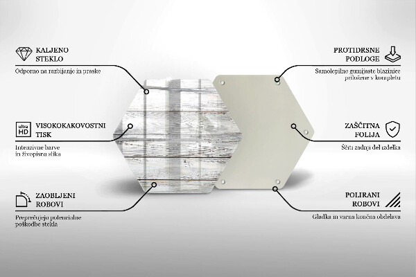 Skleněná krájecí deska Světlé dřevěné desky