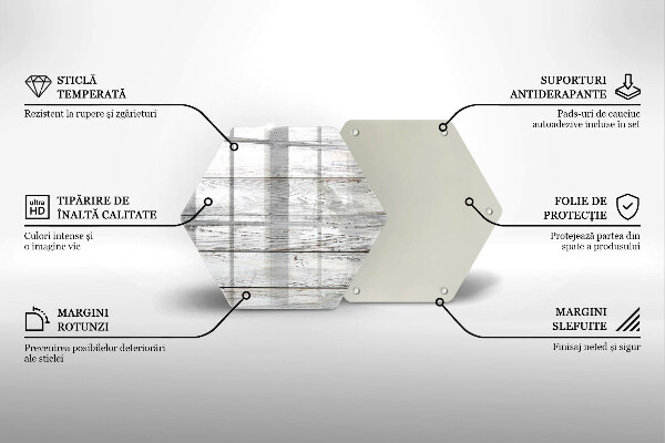 Skleněná krájecí deska Světlé dřevěné desky