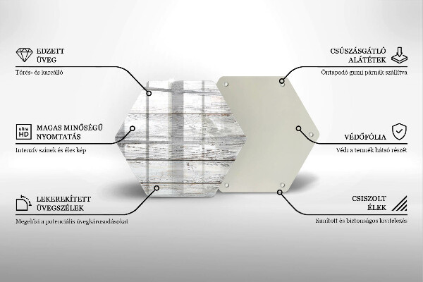 Skleněná krájecí deska Světlé dřevěné desky