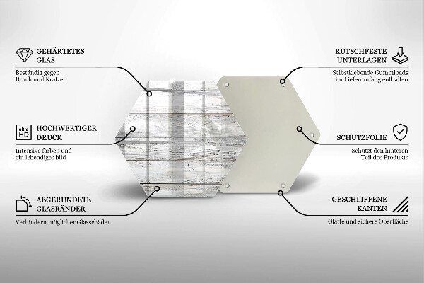 Skleněná krájecí deska Světlé dřevěné desky