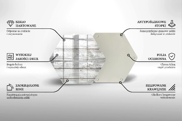 Skleněná krájecí deska Světlé dřevěné desky