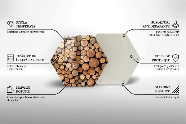Skleněná krájecí deska Kmeny stromů