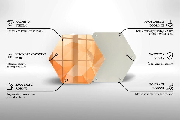 Skleněná krájecí deska Geometrické pozadí