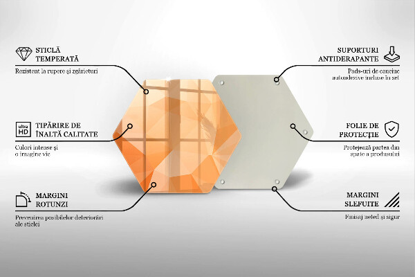 Skleněná krájecí deska Geometrické pozadí