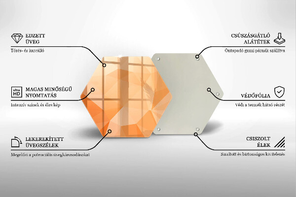 Skleněná krájecí deska Geometrické pozadí
