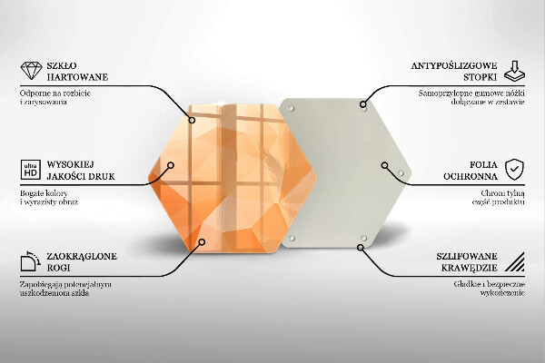 Skleněná krájecí deska Geometrické pozadí
