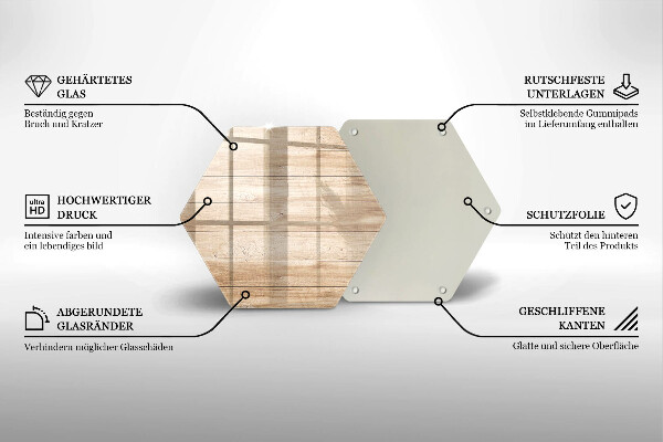 Skleněná krájecí deska Dřevěná prkna