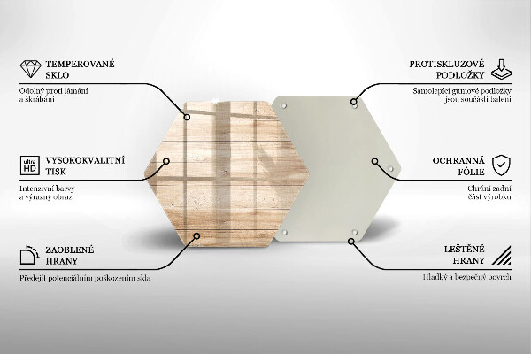 Skleněná krájecí deska Dřevěná prkna