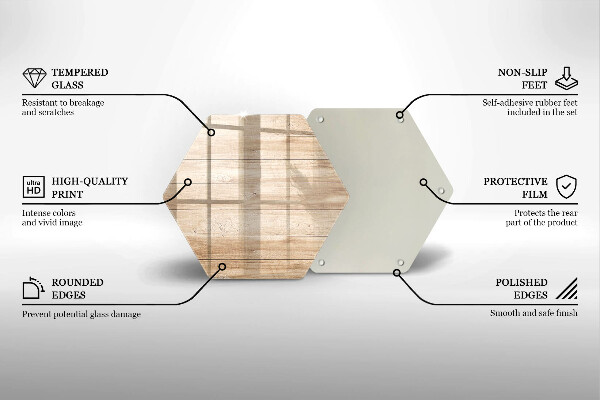 Skleněná krájecí deska Dřevěná prkna