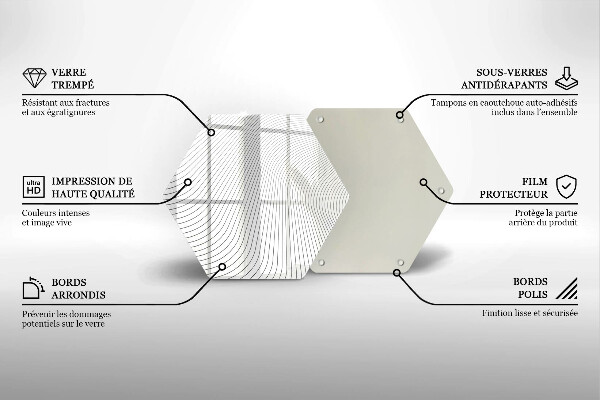 Skleněná krájecí deska Moderní čáry vzor