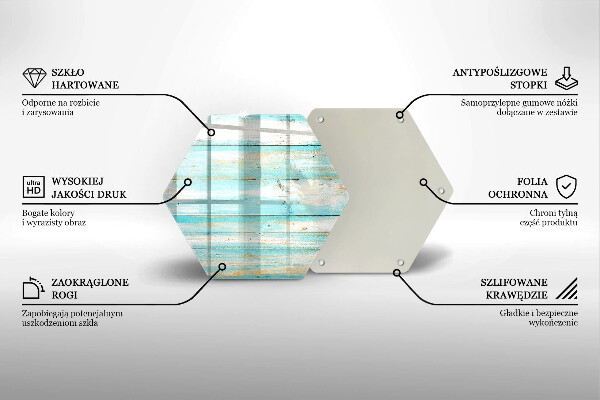 Skleněná deska do kuchyně Vintage dřevěné desky