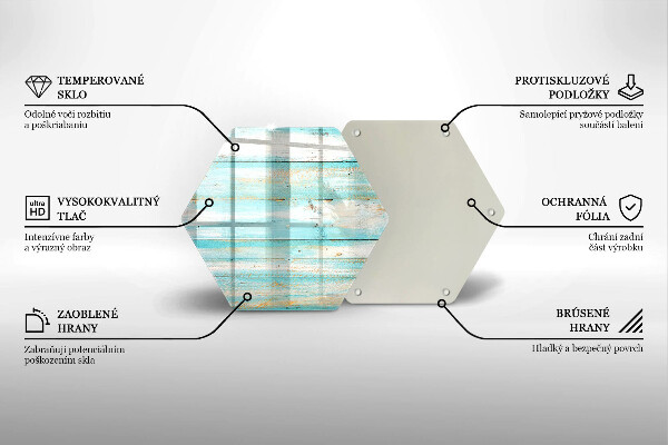 Skleněná deska do kuchyně Vintage dřevěné desky