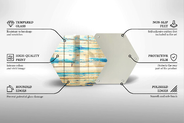 Skleněná deska do kuchyně Retro dřevěné desky